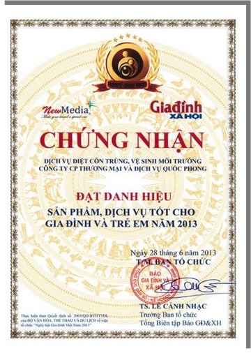 Chứng nhận Hiệp Hội Lâm Nghiệp Việt Nam